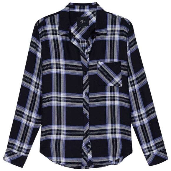 RAILS Hunter Plaid Button Down Shirt in Admiral Blue - Picture 2 of 8